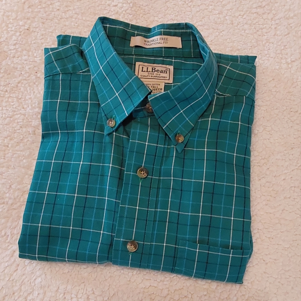 🌺 Like New Mens L.L. Bean Wrinkle Free Shirt